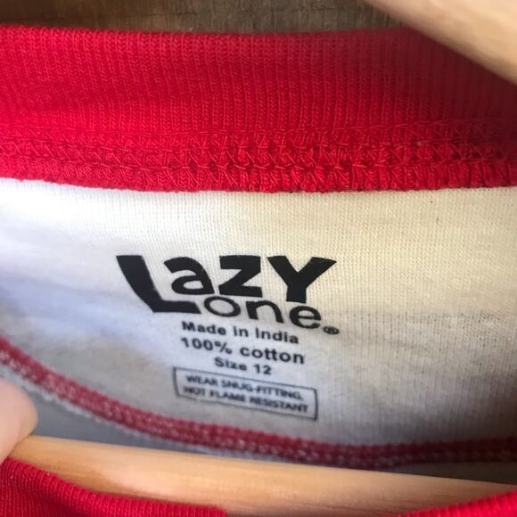 NEW Lazy One Flapjack Tailgate One Piece Pajamas Unisex Kid's Size 12 - Picture 5 of 6